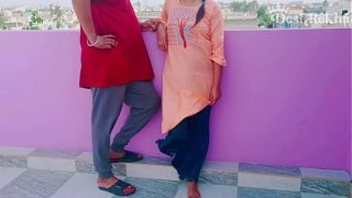 Desi outdoor terrace style hard fuck hindi audio