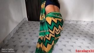Green Saree indian Mature Maid Sex In Fivester Hotel